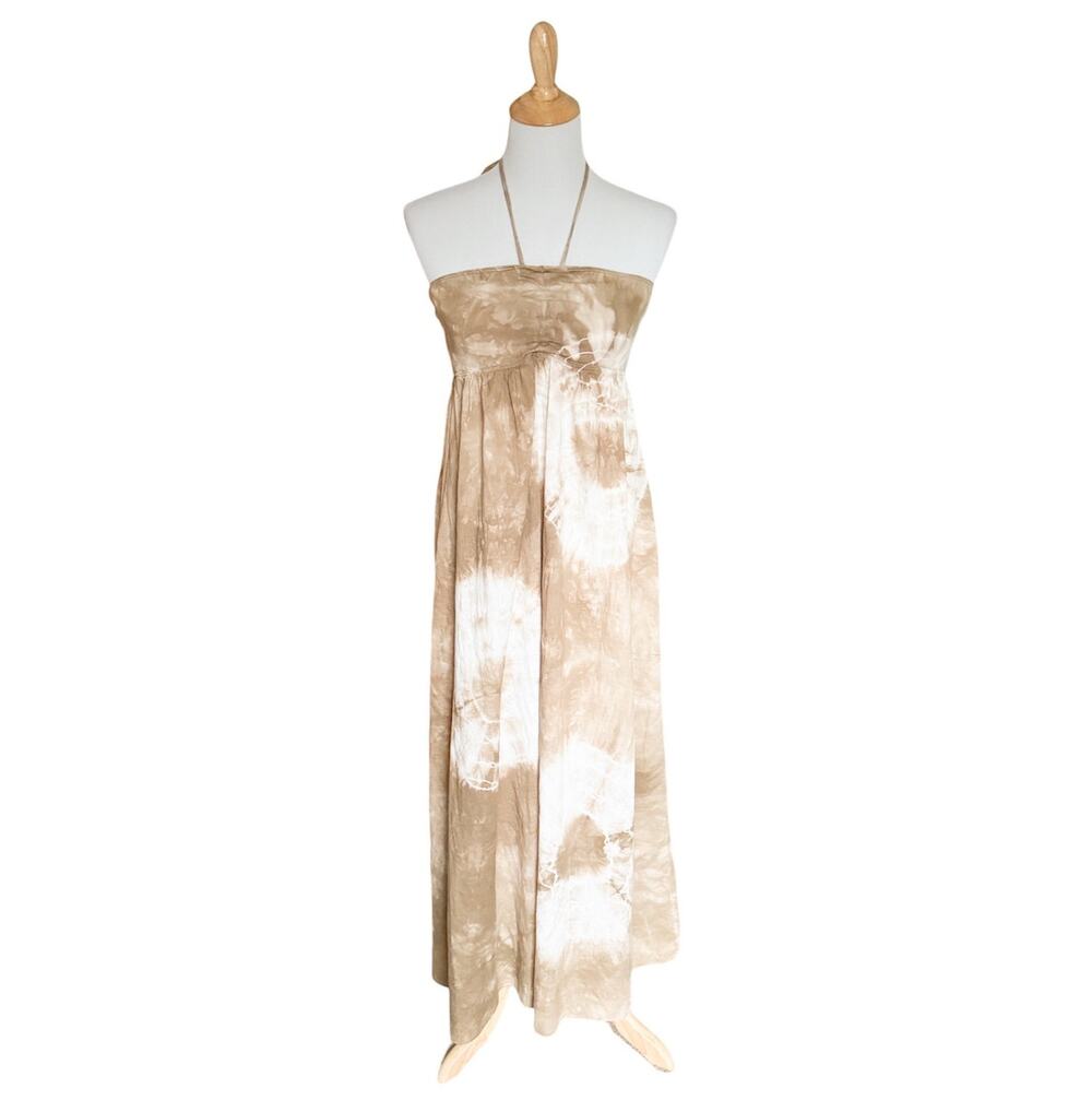 Vintage Y2K 90s Maxi Dress Tie Dye Boho Hippie Festival Indie Beach Sundress